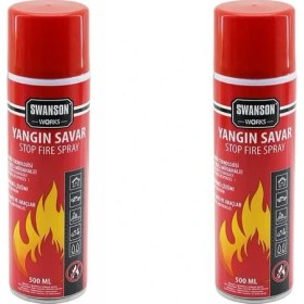 Resim Krm 2 Adet Yangın Söndürücü - Yangın Savar Sprey 500ML + 500 ml Ev - Ofis - Oto Araç Ateş 