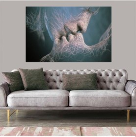 Resim Es10 Ahşap Görünümlü Türkçe Dünya Haritası Dekoratif Kanvas Tablo 2098 (90 x 60) 