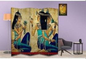 Resim Antik Mısır Temalı Özel Tasarım Paravan Room Divider PRV1300, 180 x 180 