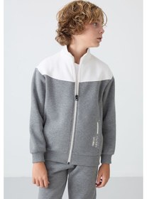 Resim Tommylife Tommy Life Gri Melanj Pamuklu Kalın İçi Tüylü Yumuşak Dokulu Standart Fit Nakışlı Erkek Çocuk Eşofman Takım - Gri Melanj 