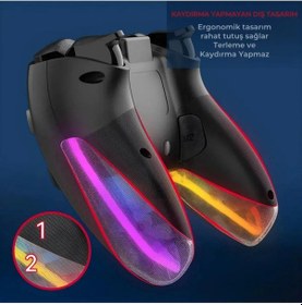 Resim Ps4 Kol Kablosuz Gamepad Oyuncu /androd/iphone/çift Titreşim/6 Eksenli Rgb Mod/ps4/switch/pc Uyumlu 