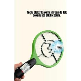 Resim Renklime Iç ve Dış Mekan Elektrikli Sinek Öldürücü | Hafif ve Ergonomik Tasarım 