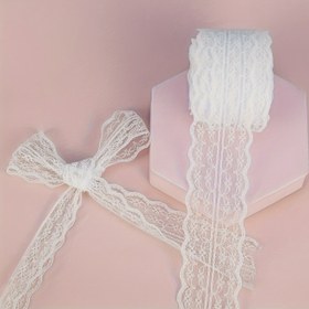 Resim 9.14 metre Beyaz Dantel Kurdele Rulosu Düğün, Doğum Günü ve Yıldönümü Partisi Hediyeleri için - Kumaş Hawaii Temalı Dekoratif Süsleme DIY El Sanatları ve Hediye Paketleme için, 14 Yaş ve Üzeri İçin Uygundur (1 adet) 