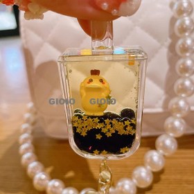 Resim Silver1 Gıoıo Yeni Ipek Eşarp Anahtarlık Kişiselleştirilmiş Inci Papyon Çanta Çekicilik Dokuma Anahtarlık (Yurt Dışından) 