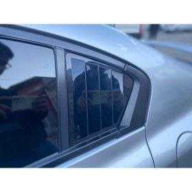 Resim Elioure Honda Civic Fb7 Kelebek Cam Kaplama Vizörü Piano Black 2012-2015 