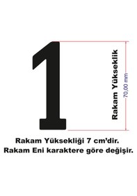 Resim Stencil Rakam Boyama Şablonu X027-sayı Rakam Yüksekliği 7 Cm 