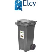 Resim Elcy 120 Lt Gri Çöp Konteyneri (Isıya Dayanıklı) 