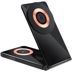 Resim Phixi Ms10 3-in-1 Magnetic Wireless Standlı Şarj Seti - Akıllı Saat, Kulaklık Ve Telefon 