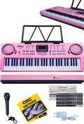 Resim PS-1500PK Başlangıç İçin 61 Tuşlu Org Pembe Renk Notalık Adaptör Mikrofon METOD (100 Ses 100 Ritim) Midex
