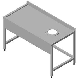 Resim Öztiryakiler Bulaşık Alma Tezgahı Sıyırma Hunili 190x60 CM 