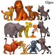 Resim 12 adet Disney Aslan Kral Simba, - Benzersiz PVC Malzeme - Günlük ev dekorasyonu, oda, ofis koleksiyonu süsleri, masa üstü süslemeleri, doğum günü hediyeleri, Paskalya, Sevgililer Günü hediyeleri için uygun! 