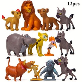 Resim 12 adet Disney Aslan Kral Simba, - Benzersiz PVC Malzeme - Günlük ev dekorasyonu, oda, ofis koleksiyonu süsleri, masa üstü süslemeleri, doğum günü hediyeleri, Paskalya, Sevgililer Günü hediyeleri için uygun! 