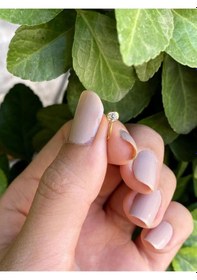 Resim 14 Ayar Altın Mini Taşlı Halka Sıkıştırma Hızma Sarı 