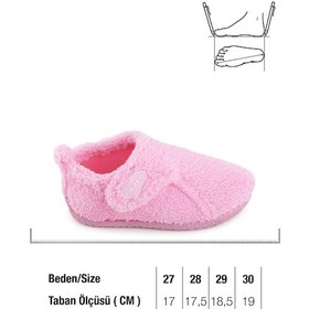 Resim Gezer Kışlık Kız Çocuk Peluşlu Rahat Taban Cırt Cırtlı Ayarlanabilir Ev Okul Kreş Panduf Ayakkabı Ga2kpm.03421.01.020.b42 Pembe 