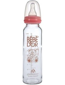 Resim Bebedor Isıya Dirençli Cam Biberon 3+Ay 240Ml - Pembe 7696444046855 