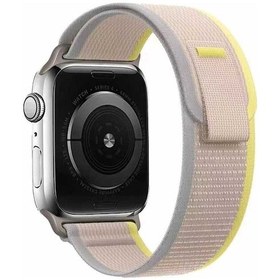 Resim Ardemix Watch Ultra 49mm Uyumlu Krd-77 Hasır Kordon-beyaz-sarı 