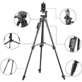 Resim Asfal Bluetooth Kumandalı 10 Inç Işık - 125 cm Tripod + Telefon Tutucu 