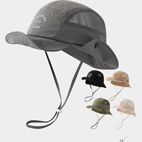 Resim 2025 En Yeni Japon Tarzı Güneş Şapkası - Erkekler ve Kadınlar İçin Hafif, Hızlı Kuruyan, UV Koruması, Yürüyüş, Kamp ve Balıkçılık İçin İdeal, Ayarlanabilir Askılı Siyah Şapka, Kamp Şapkası|Ayarlanabilir Başlık|Poliester Şapka 