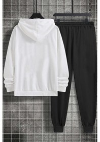 Resim Uyguntarz Unisex Tiger Baskılı Eşofman Takımı Beyaz 