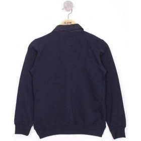 Resim Toontoy Kids Toontoy Erkek Çocuk Gömlek Yaka Okul Sweatshirt Lacivert 