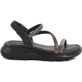 Resim Siyah Kadın Topuklu Sandalet T-005 Z Siyah 