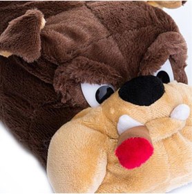 Resim Twigy Yy0261 Tw Bulldog-2 Kahve Hayvan Figürlü Kadın Panduf 