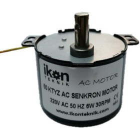 Resim İKON TEKNİK Ac Senkron Motor 50 Ktyz 30 Rpm 6w Kuluçka Çevirme Motoru, Viyol Motoru, 50ktyz30rpm 