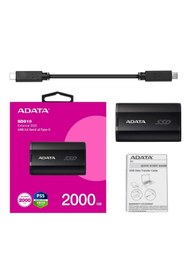 Resim Adata 2000Gb SD810 Siyah Taşınabilir Usb 3.2 Gen2 x2 Type-C Ssd Harici Disk 
