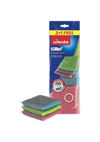 Resim Vileda Power Inox Colors Çelik Bulaşık Sünger 3'lü 