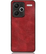 Resim Xiaomi Redmi Note 13 Pro+ 5g Telefon Kılıfı Sığır Derisi Dokusu Darbe Emme Kılıfı Uyumlu 