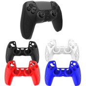 Resim Ps5 Gamepad Silikon Kılıf İçin Kaymaz Doku Kalınlaşmış Koruyucu Kapak Mavi 