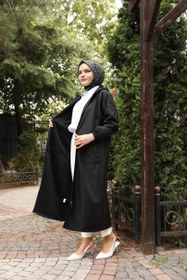 Resim Fermuarlı Trençkot Siyah - 42-44 