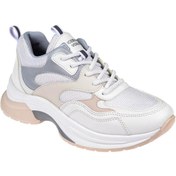 Resim pullman Simli Kadın Spor Ayakkabı Sneaker SMS-30162 BEYAZ BEJ 