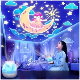 Resim K-Yonlineticaret Uyku Arkadaşı Galaksi Çok Figürlü Projektör Gece Lambası 