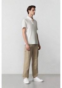 Resim DeFacto Wide Leg Bol Rahat Kesim Kargo Cepli Geniş Paça Gabardin Pantolon E5810AX25SPBG540 