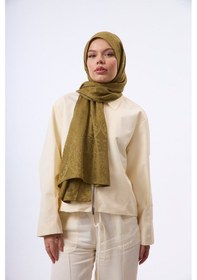 Resim Mirsoy Scarf Velora Modern Desen Şal Yağ Yeşili 