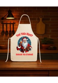 Resim Yeni Yıll Mutfak Önlüğü Noel Baba Diyetler Gelecek Yıla Ertelendi Yılbaşı Hediye Çok Renkli 