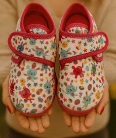 Resim gigigiyim Tavşan Baskılı Bilek Boy Cırtlı Kız Çocuk Panduf 