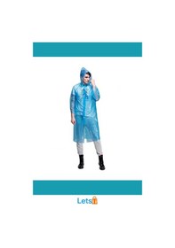 Resim Letsii Tek Kullanımlık Su Geçirmez Yağmurluk 1 Adet Çok Renkli 