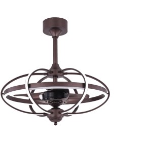 Resim Oğuzhan - Ayvalık Dc Motor Kahverengi - 56 Cm. LED Aydınlatmalı ve Uzaktan Kumandalı Tavan Vantilatörü 