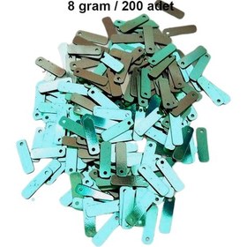 Resim Yeşil 15 X 5 Mm Dantel Oya Yazma Halhal Abiye Lazer Kesim Pul 200 Adet / 8 Gram 
