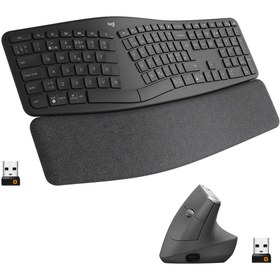 Resim logitech K860 Bölünmüş Ergonomik Klavye + Mx Vertical Gelişmiş Ergonomik Dikey Mouse Siyah K860+MXBundle 