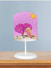 Resim Mekta Home Bebek Ve Çocuk Odası Barbie Ve Kalp Desenli Abajur 