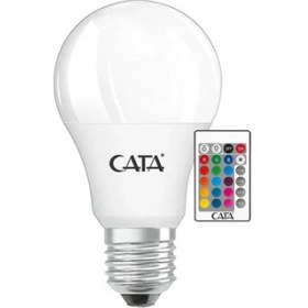 Resim Cata LED Uzaktan Kumandalı Renk Değiştiren 9W E27 Rgb Ampul 
