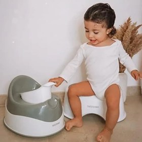 Resim Storemax Bebek Kaymaz Banyo Taburesi Pastel Gri 