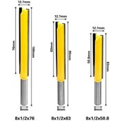 Resim Besthome1 Ahşap Makinaları İçin 3'lü Set, Uzatılmış Uçlu Dilimleyici, Yuvarlama Ve Freze Bıçağı - Dayanıklı, Hassas Kesim 