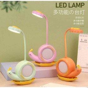 Resim Renkli Sevimli Salyangoz Modeli Led Işıklı Çocuk Masa & Gece Lambası Pembe 