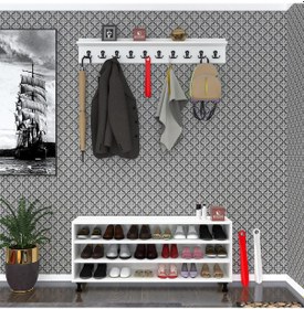 Resim Kenzlife Ayakkabılık Nalın3 Byz 53 120 30 Kapaksız 3 Raflı 18 Çift Ayakkabı Kapasitesi Ahşap 