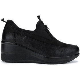 Resim Tamer Tanca Kadın Hakiki Deri Siyah Nubuk Casual Ayakkabı 322 2111522 Bn Ayk Sk24-25 Sıyah Nbk Siyah Nubuk 