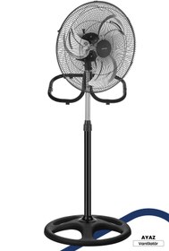 Resim GoldMaster Ayaz Bakır Motorlu 18 inch Salınımlı Hız Ayarlı Ayaklı Duvar Yer Tipi Endüstriyel Vantilatör 